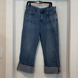 Mango Blue Cropped Women's Jeans